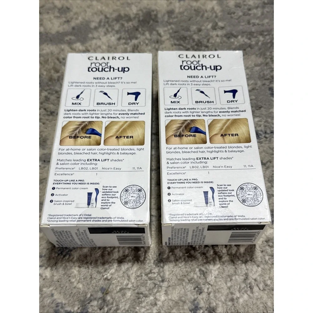 2x Clairol Root Touch-Up Permanent Hair Dye Blonde Extra Lift Hair Color